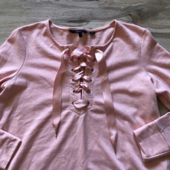 Vero Moda Pink Lace-Up Women's Sweater Top - Picture 3 of 7